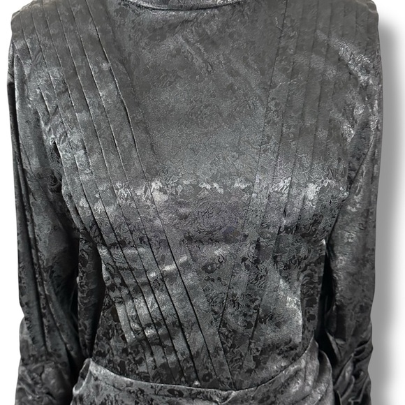 Hunter Bell Victorian Gothic Ariana Ruched Black Dress 10 Vintage Inspired - Picture 9 of 15